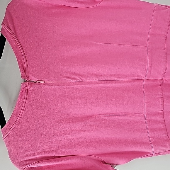 Eshakti Pink Fit & Flare Cap Sleeve Dress w 3-Button Front & Side Pockets - Picture 11 of 15